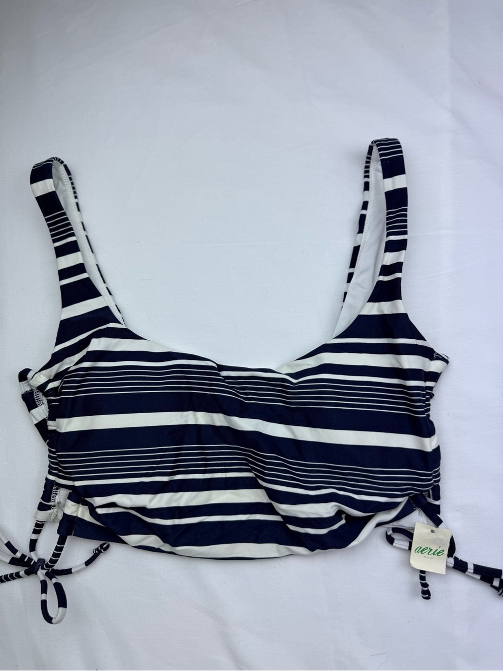 aerie swim Navy & White Striped top